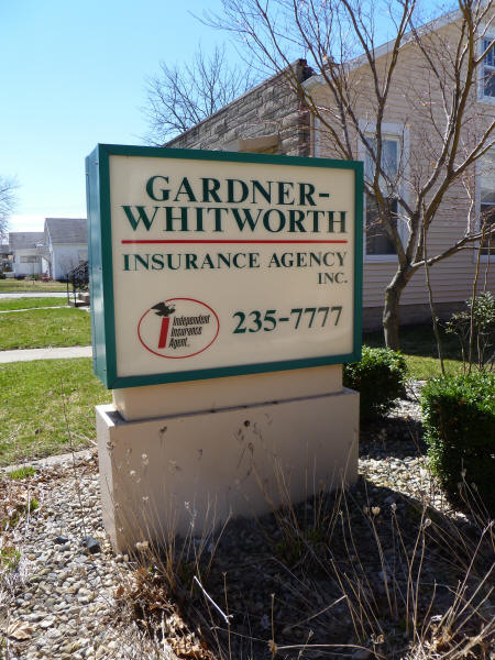 Welcome sign at Gardner-Whitworth Insurance Group, Mattoon, IL